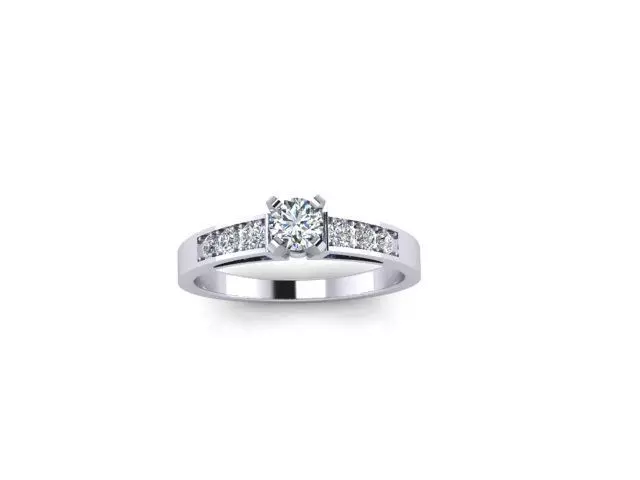 Ring white gold 3D print model