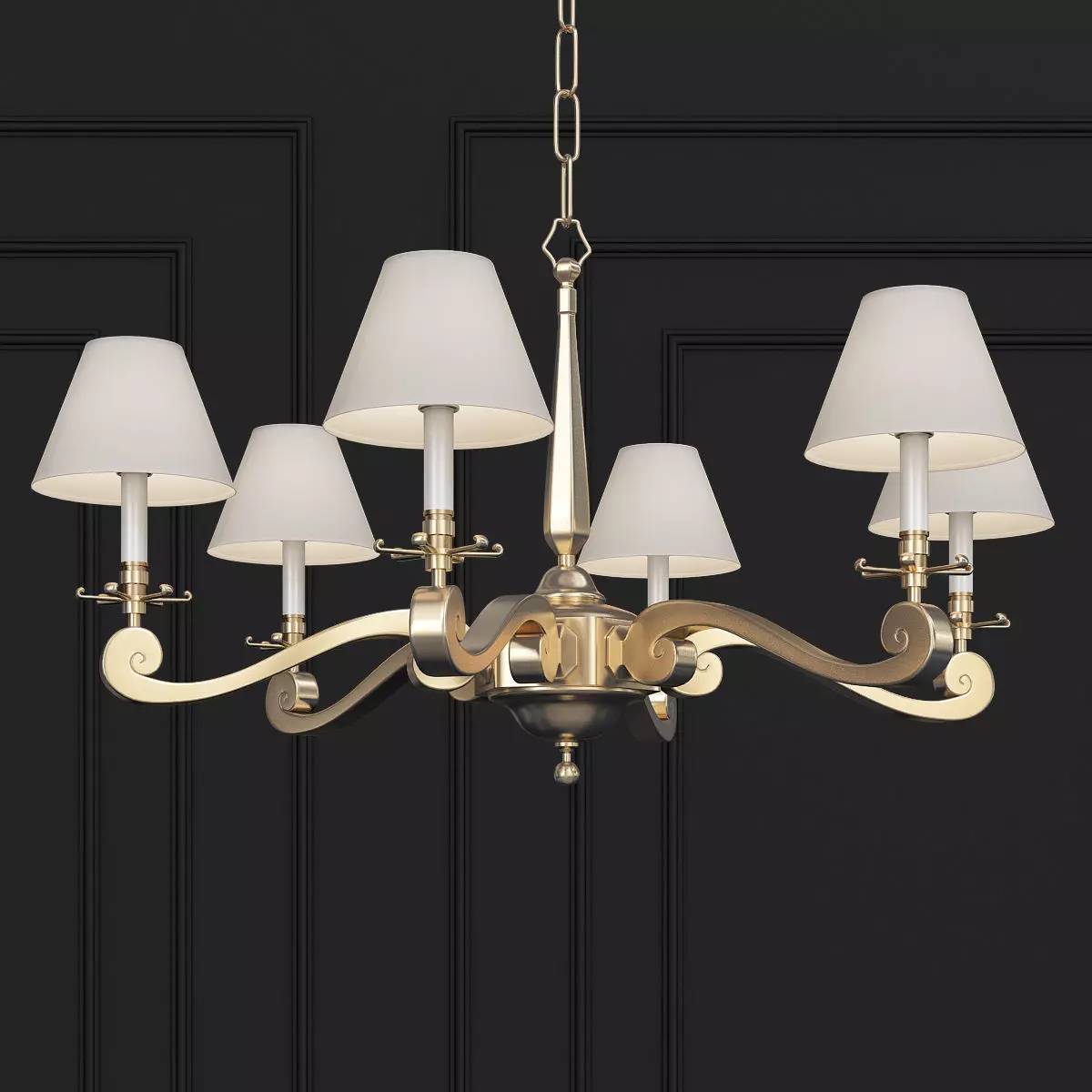 Visual Comfort Alexa Hampton Myrna Chandelier 3D model_0