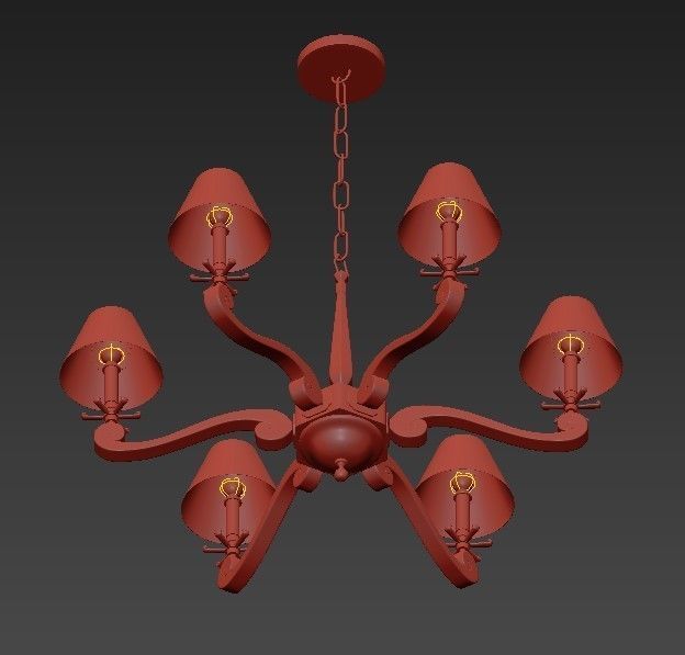 Visual Comfort Alexa Hampton Myrna Chandelier 3D model_2