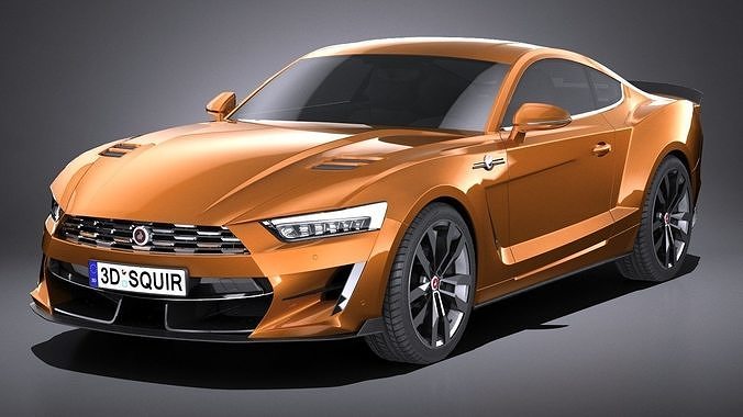 Generic Muscle Car v2 2018 lowpoly 3D model