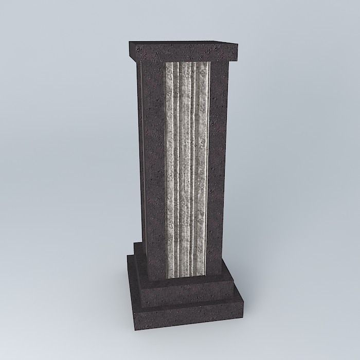 Marble pedestal Free 3D model_2