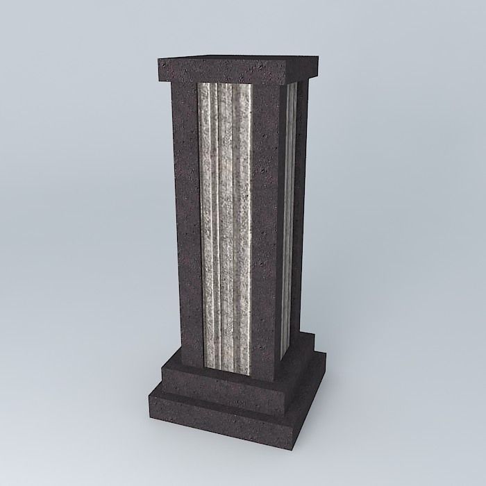 Marble pedestal Free 3D model_1