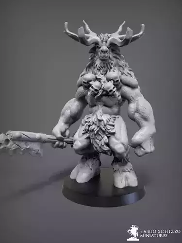 Baphomet statue of demon with antlers