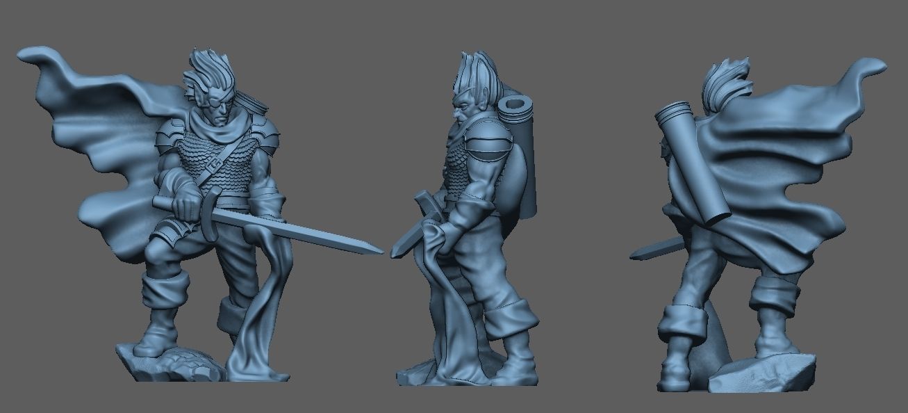 Drow Hero 3D print model_1