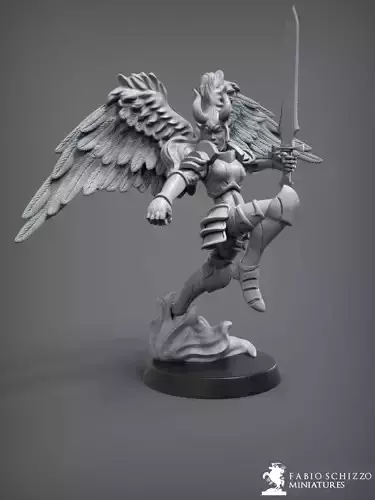 Erynies statue of angel holding sword 3D print model Erynies statue of angel holding sword 3D print model