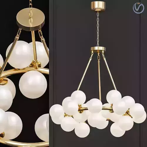 Arya 25 Light Satin Gold Chandelier