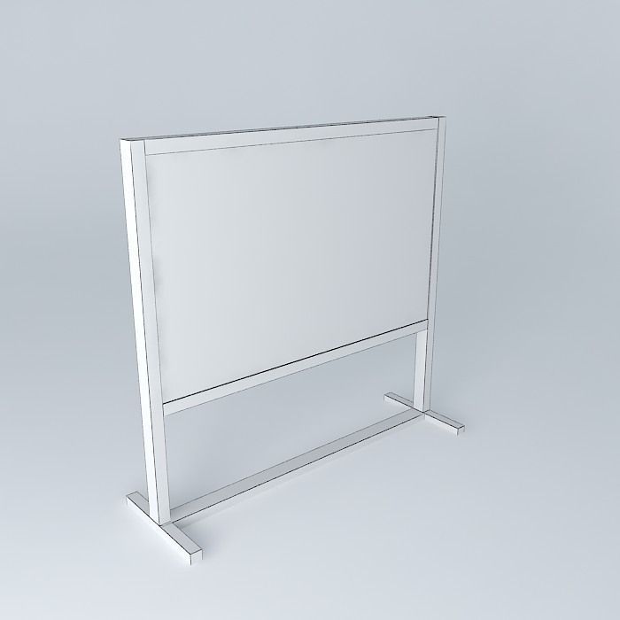 Black board Free 3D model_4