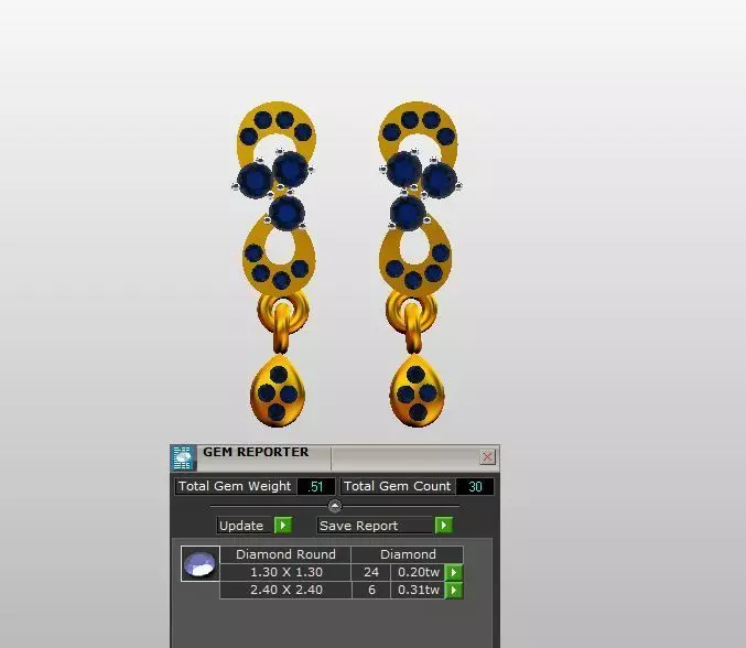 JSAJDPASLJDP pair of gold earrings Free 3D print model
