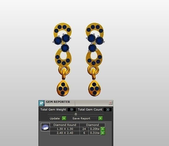 JSAJDPASLJDP pair of gold earrings Free 3D print model