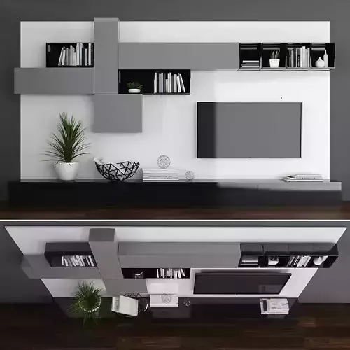 Tv stand  Low-poly 3D model