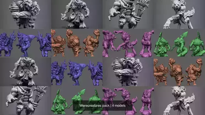 Werecreatures pack 3D Model Collection