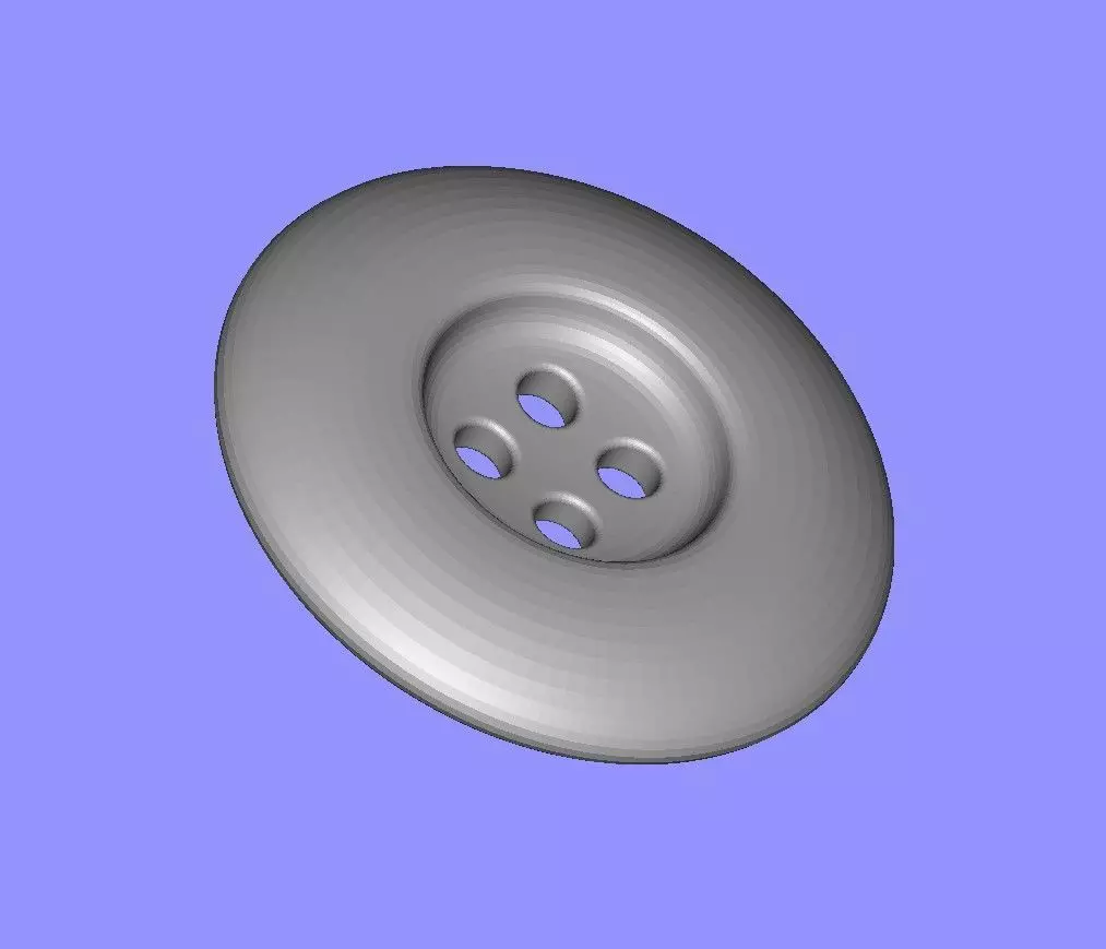 4 Hole Button 3D print model