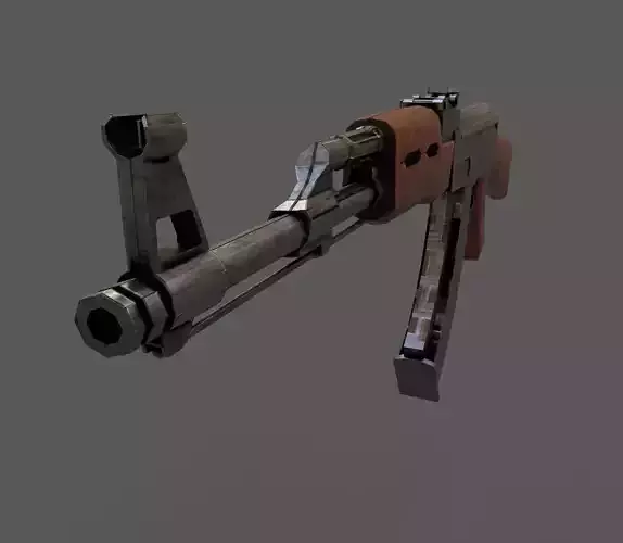 AK47 Gun Machine Assault Rifle Weapons Free low-poly 3D model