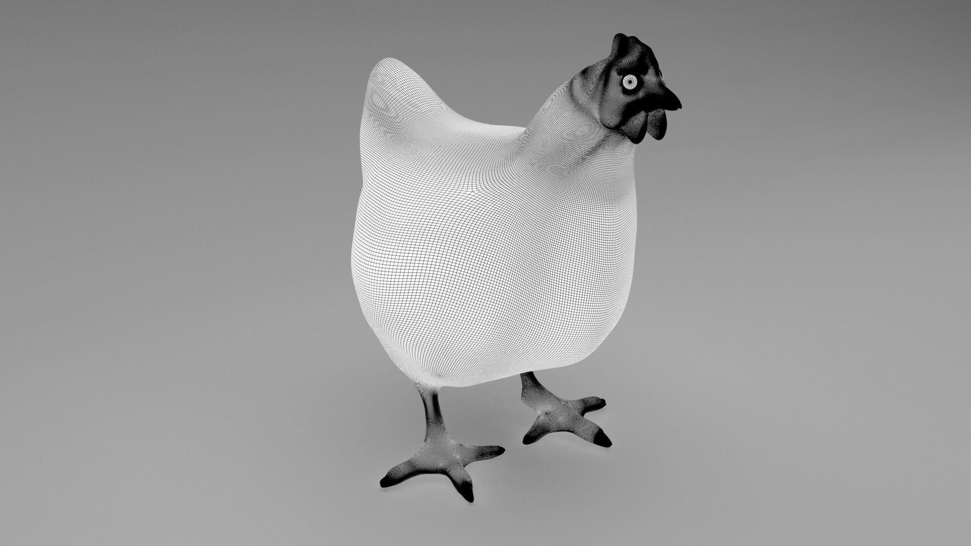 Chicken Low-poly 3D model_5