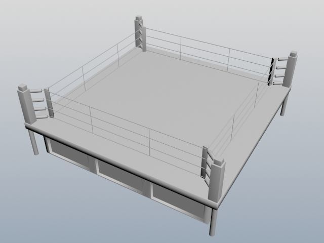 boxing ring 3D model_3