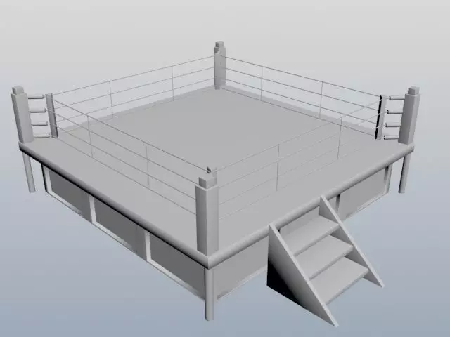 boxing ring 3D model_0