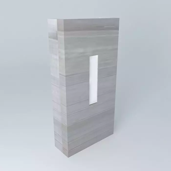 4 x 8 grey wood with light box Free 3D model