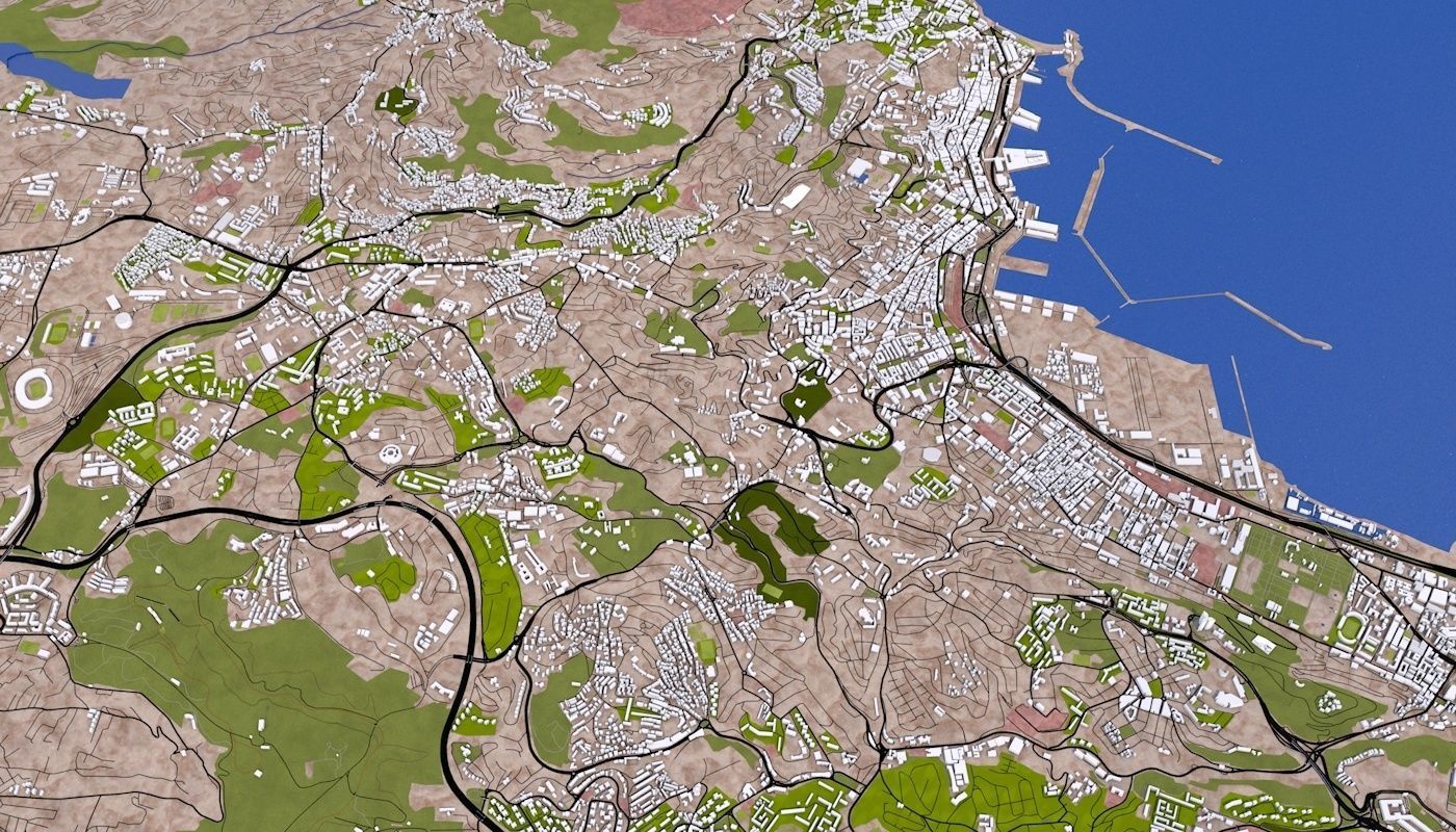 Algiers City Low-poly 3D model_42