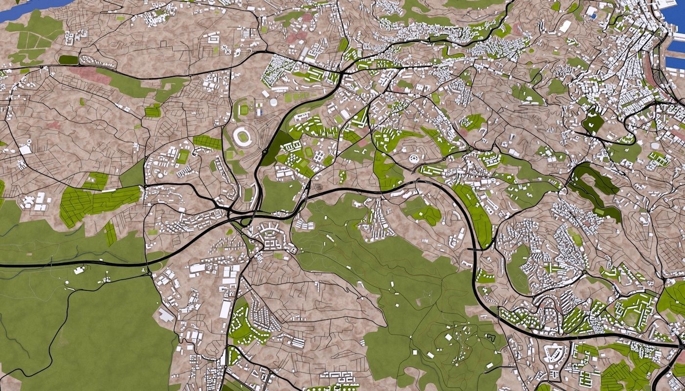 Algiers City Low-poly 3D model_27