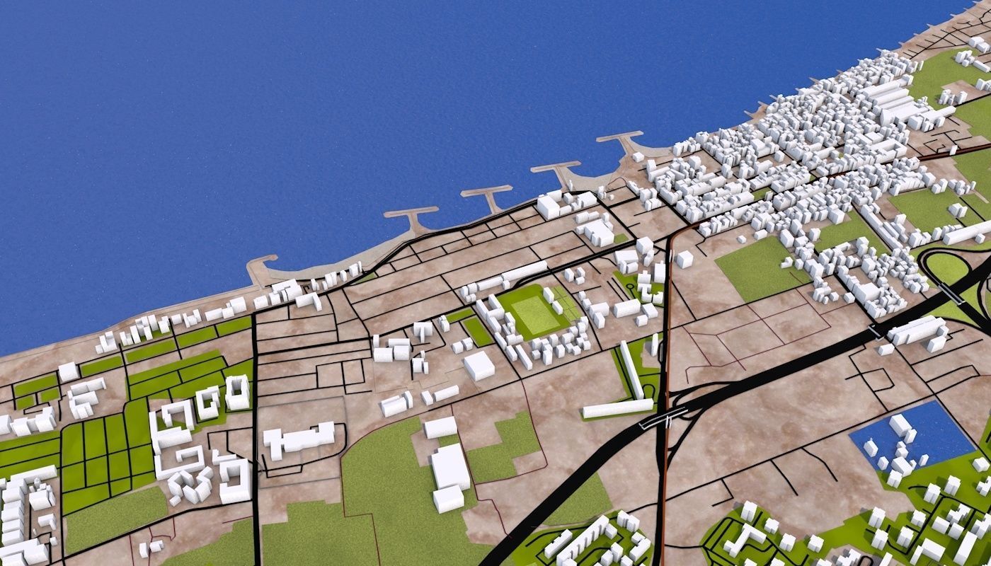 Algiers City Low-poly 3D model_6