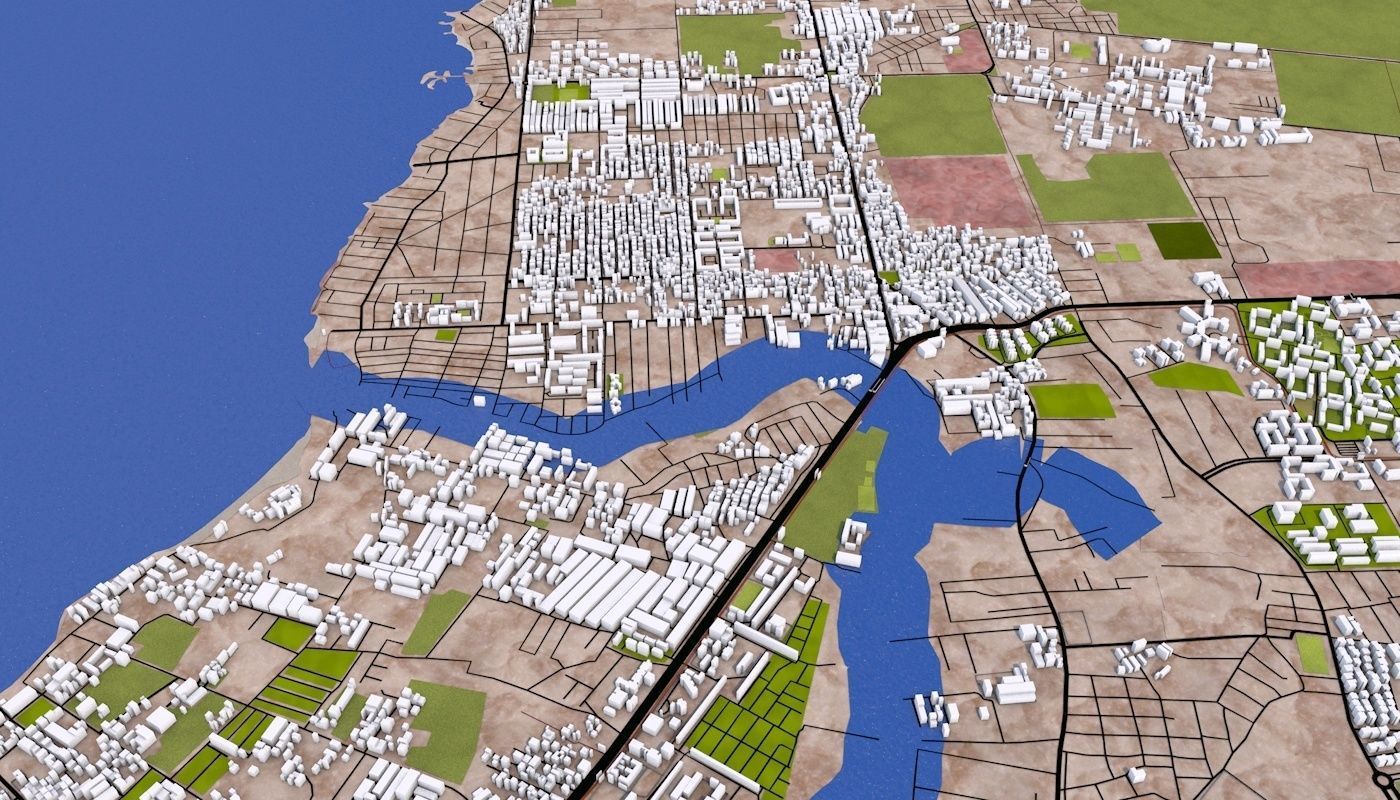 Algiers City Low-poly 3D model_12