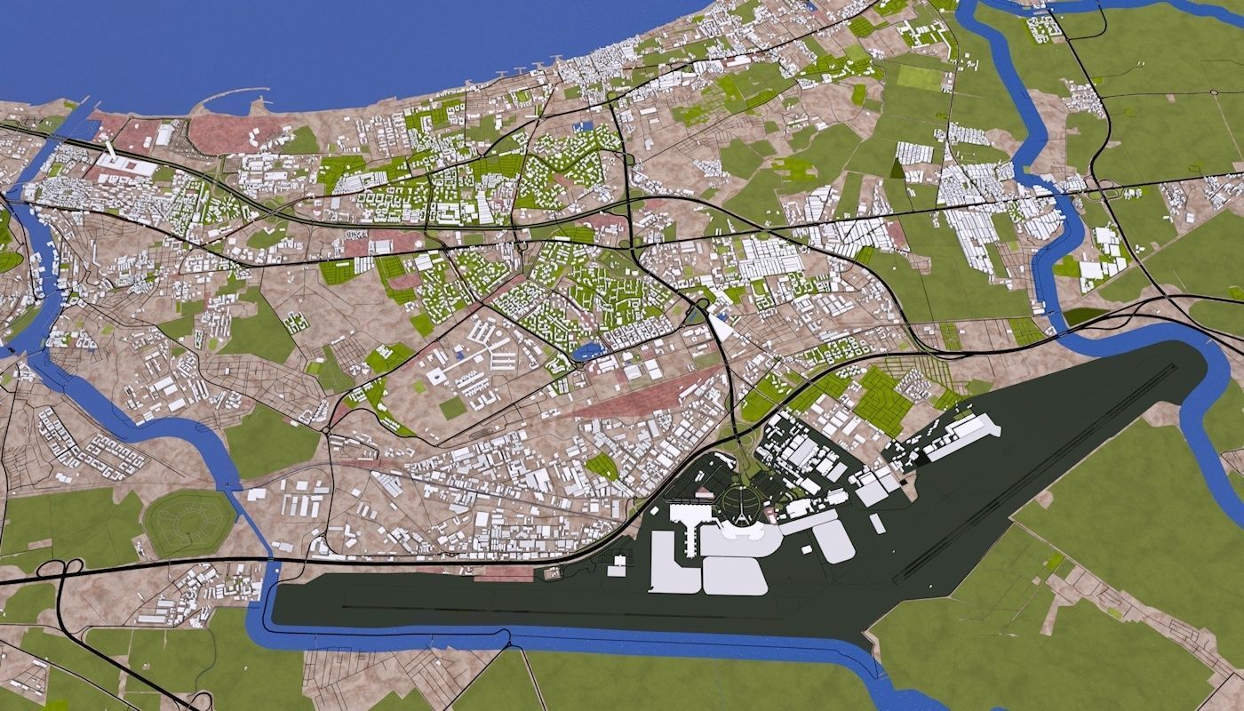 Algiers City Low-poly 3D model_15