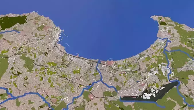 Algiers City Low-poly 3D model