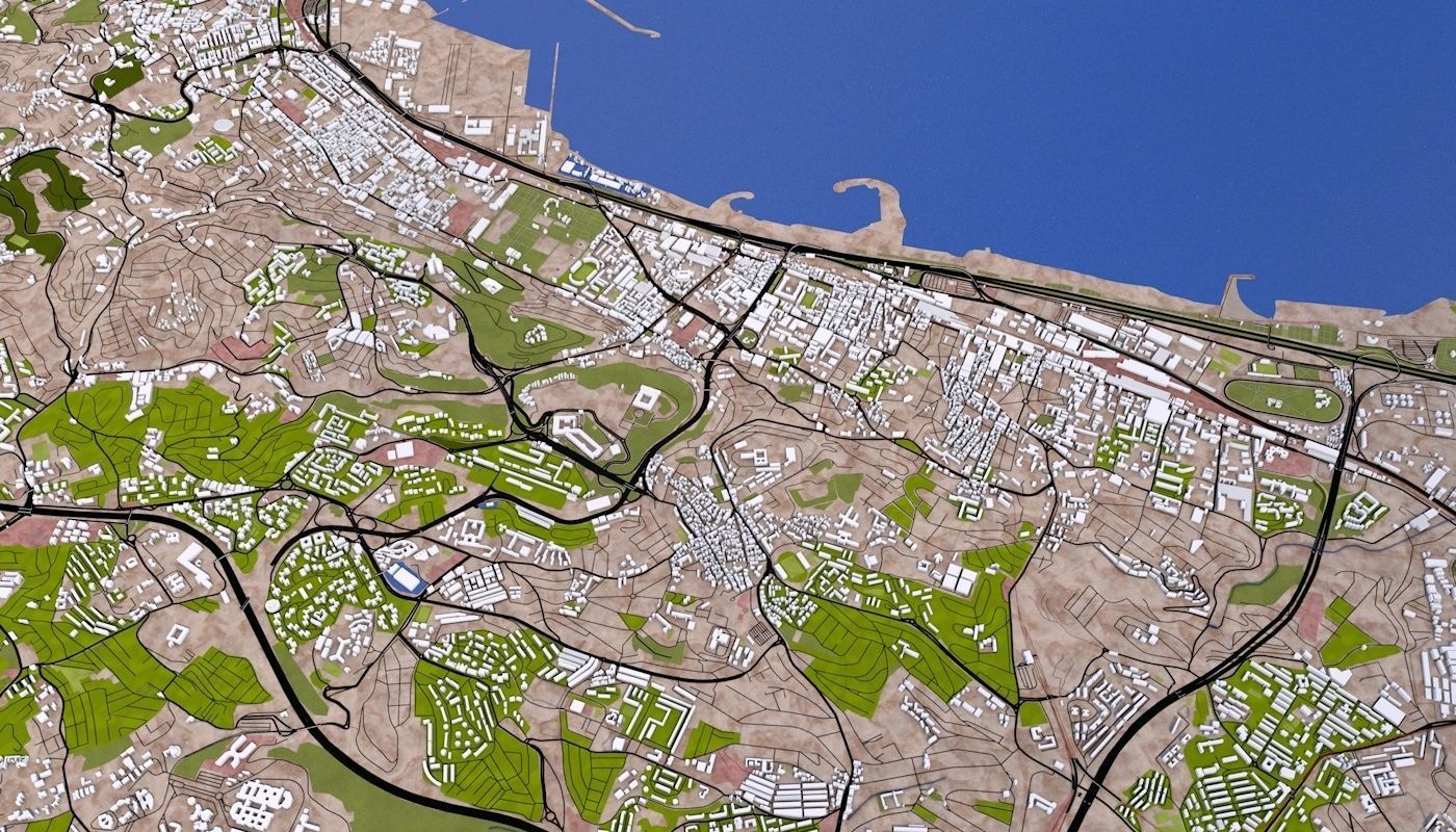 Algiers City Low-poly 3D model_43