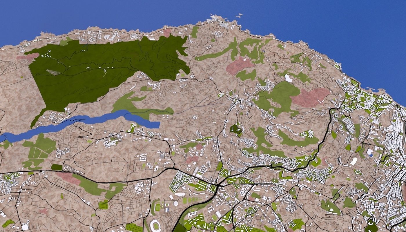 Algiers City Low-poly 3D model_40