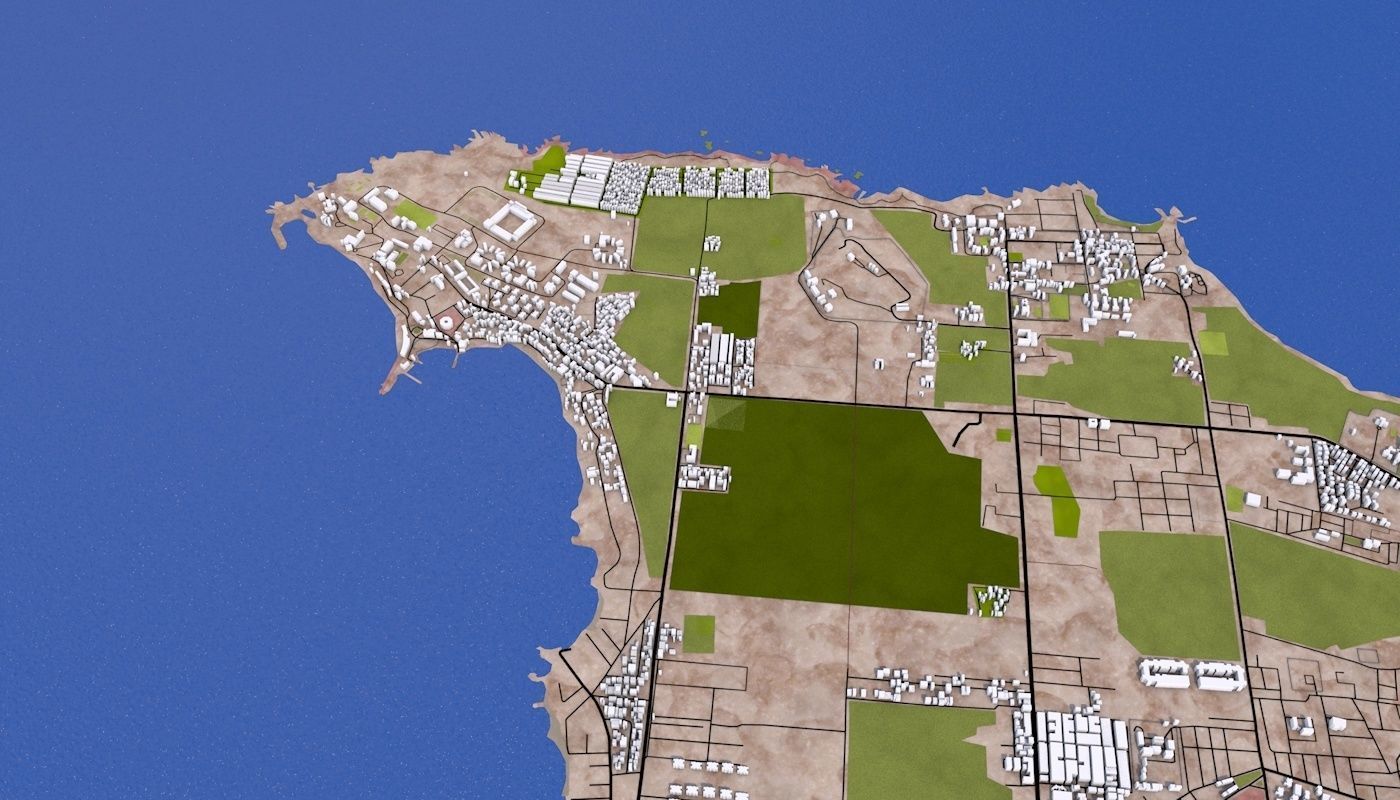 Algiers City Low-poly 3D model_2