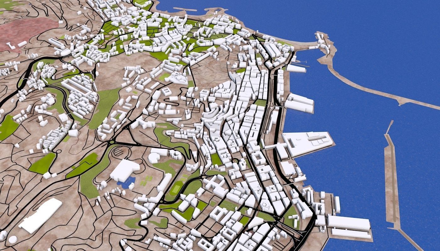 Algiers City Low-poly 3D model_24