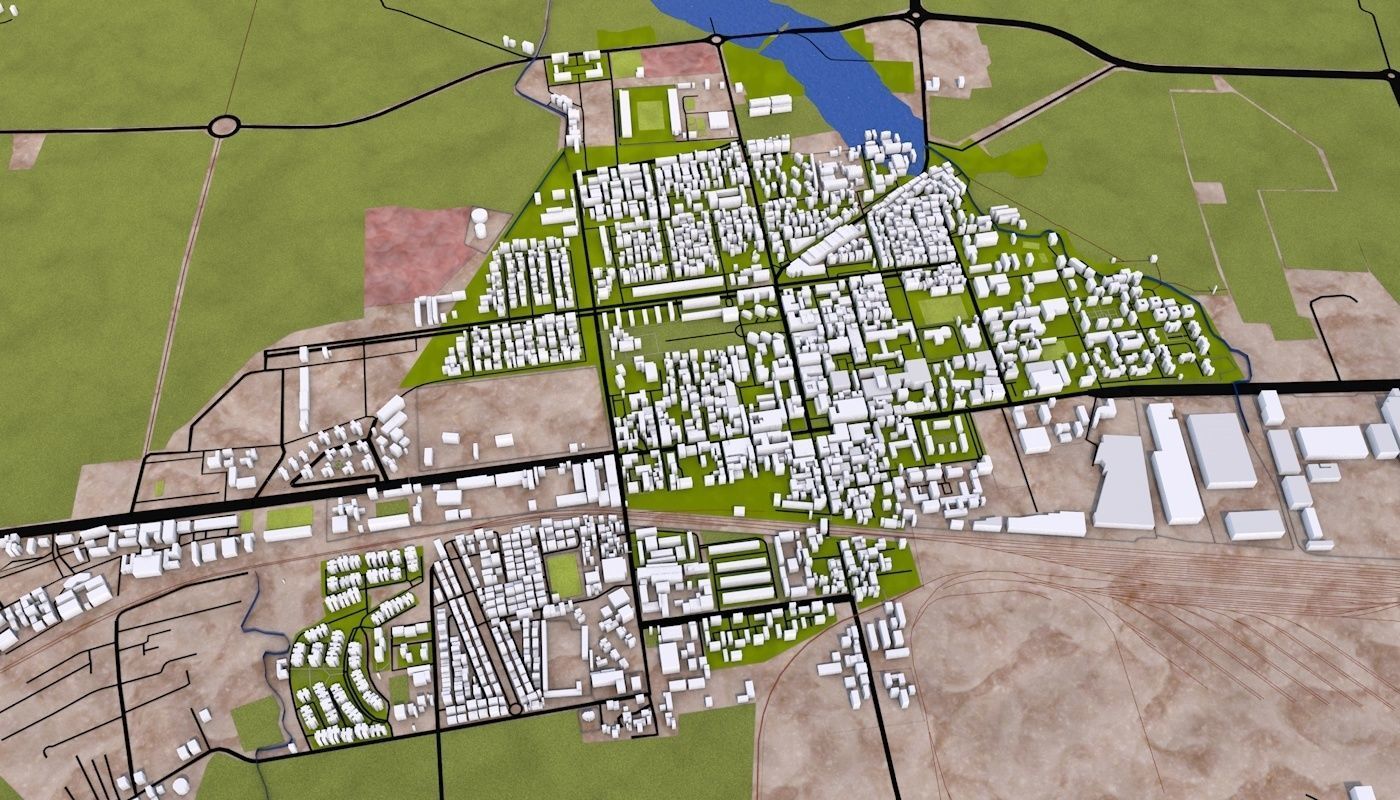 Algiers City Low-poly 3D model_9