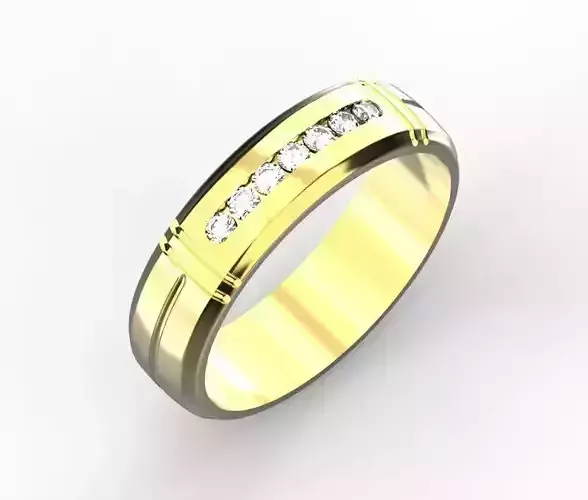 Mens wedding ring with diamonds 
