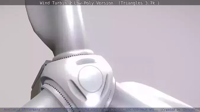 Rigged Wind Turbin 2 Low-Poly Version  Low-poly 3D model