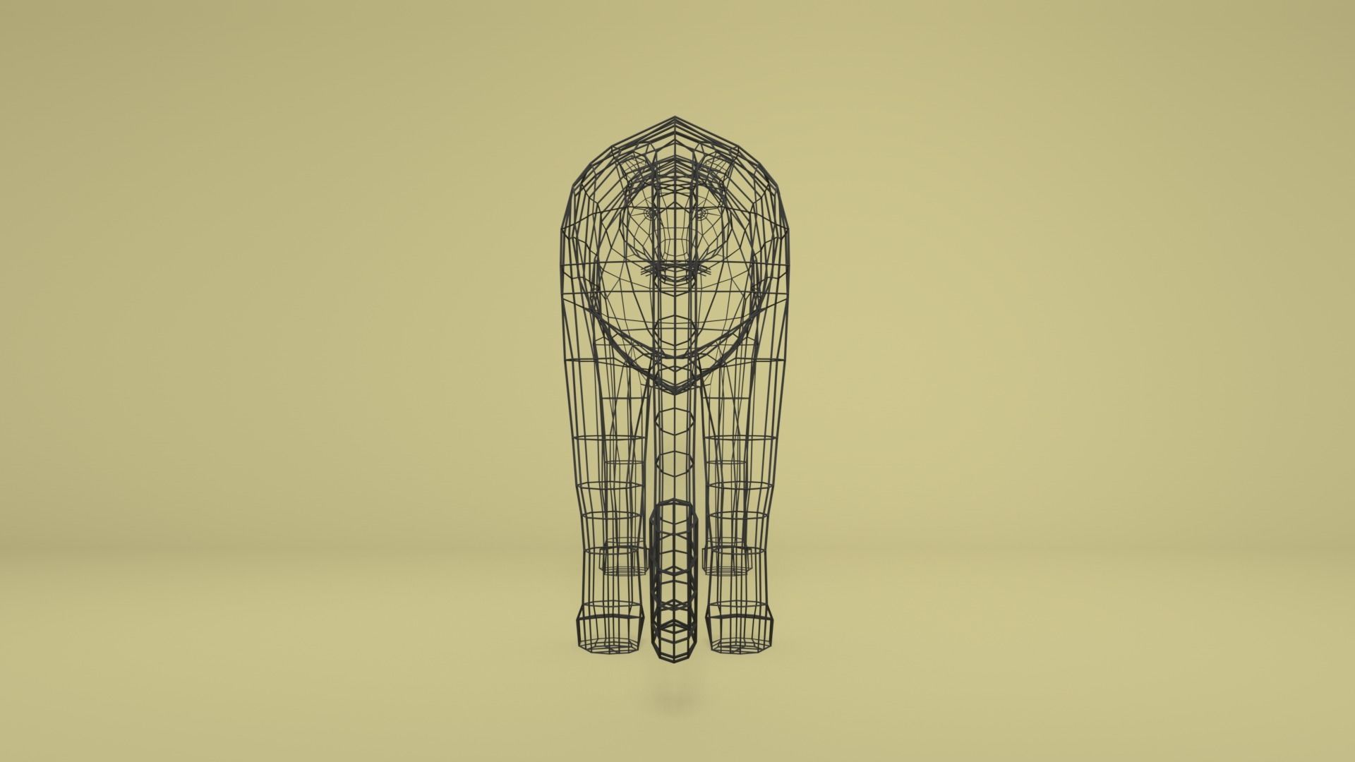 Low Poly Cartoon Leopard Low-poly 3D model_14