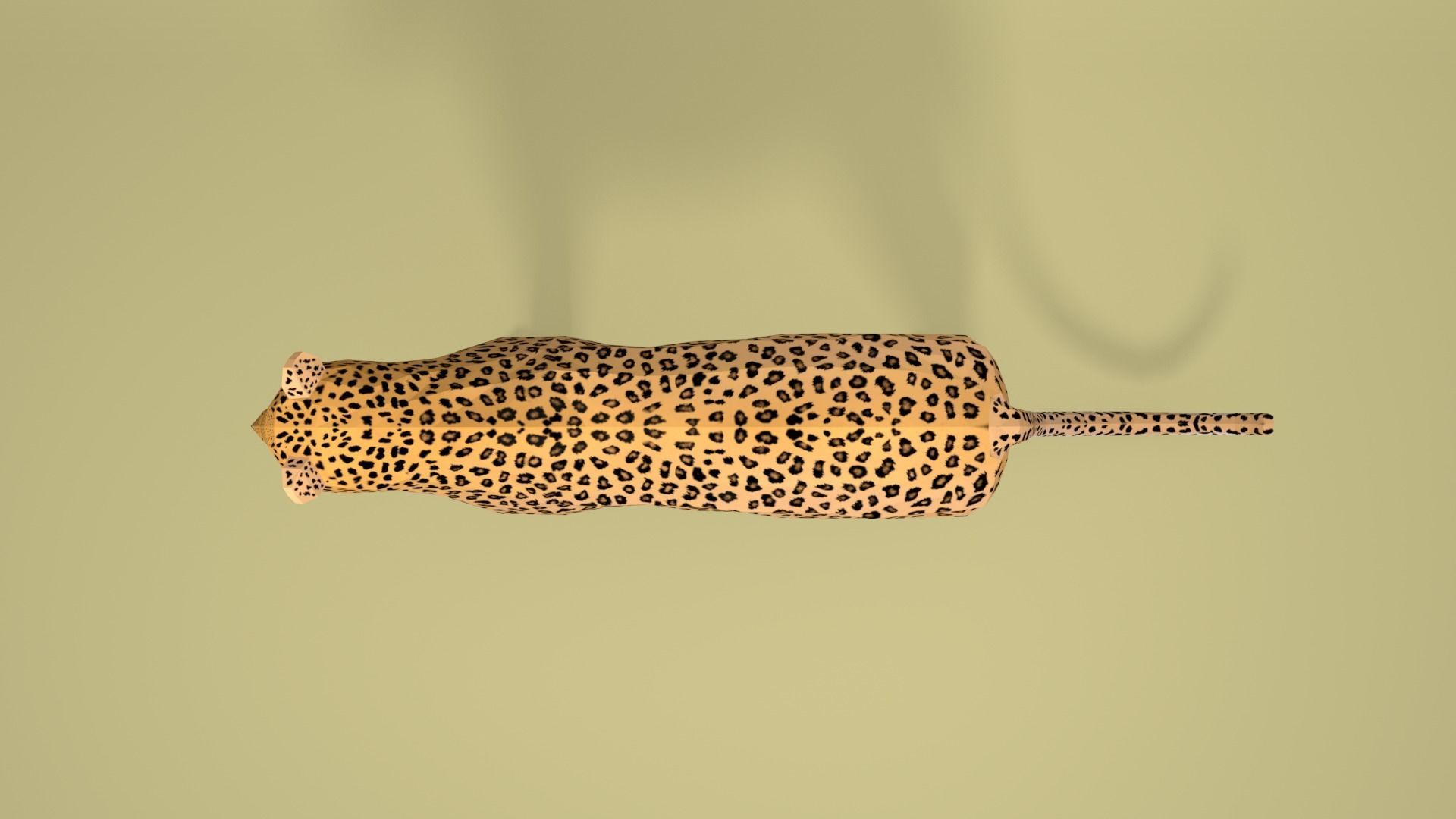 Low Poly Cartoon Leopard Low-poly 3D model_8
