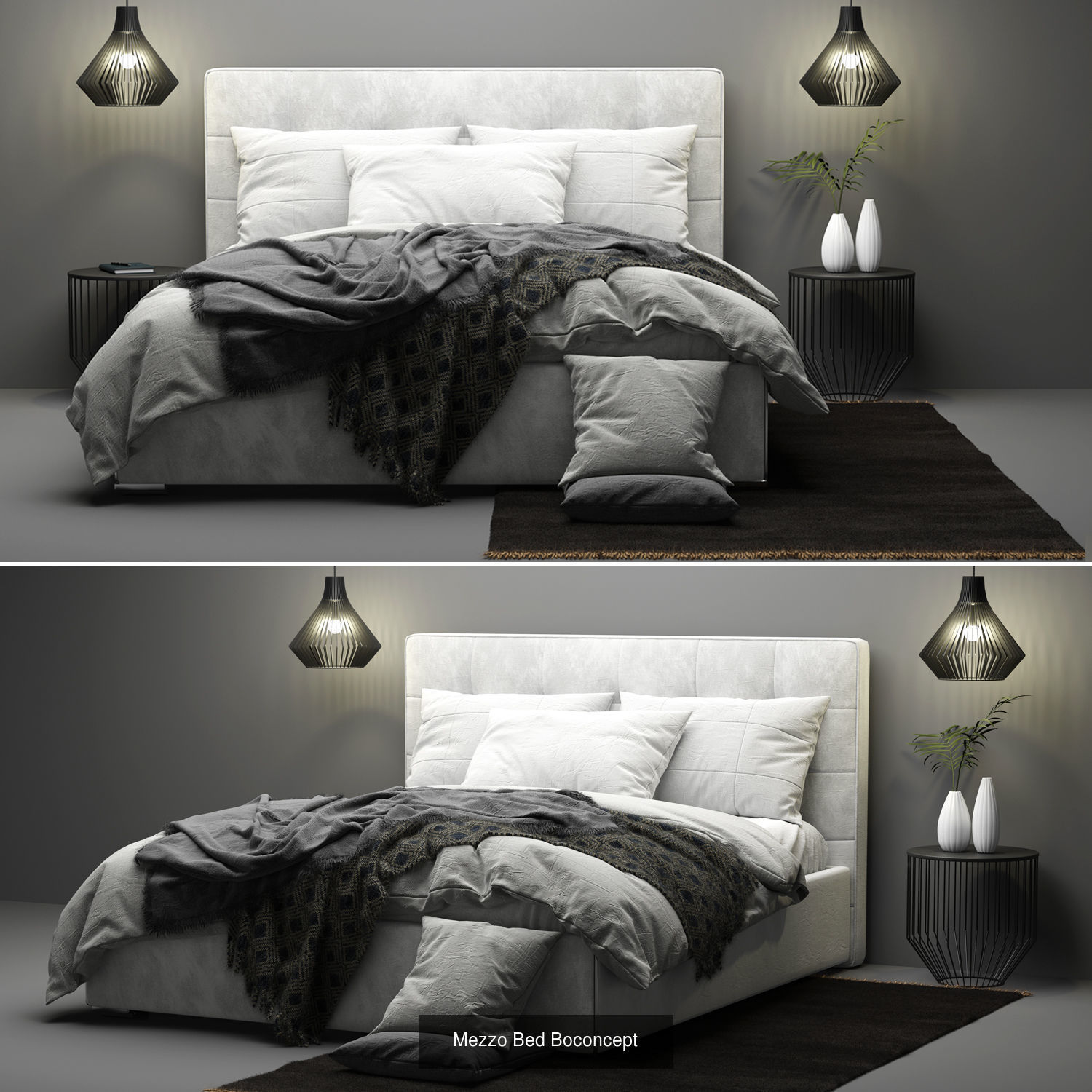Colection Bed- 5 models 3D Model Collection_1