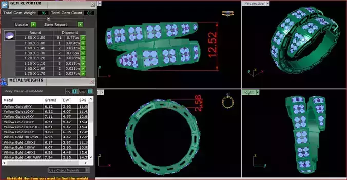 Snake Ring Diamond 156