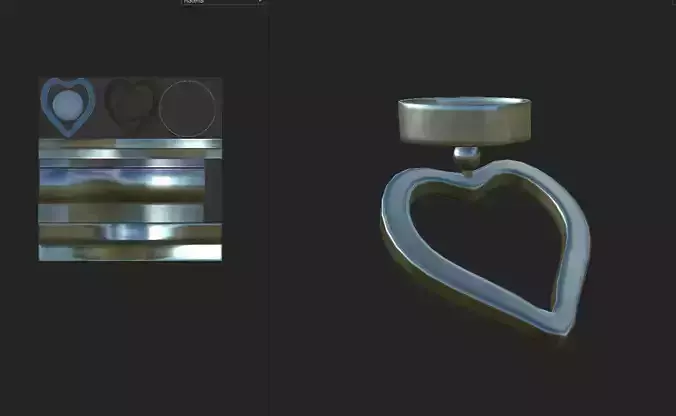 Chrome tealight holder Low-poly 3D model