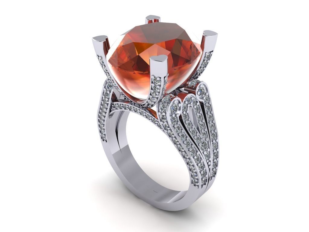 Ring Diamond 157 3D print model_4