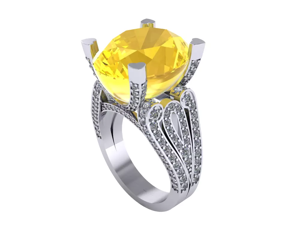 Ring Diamond 157 3D print model_0