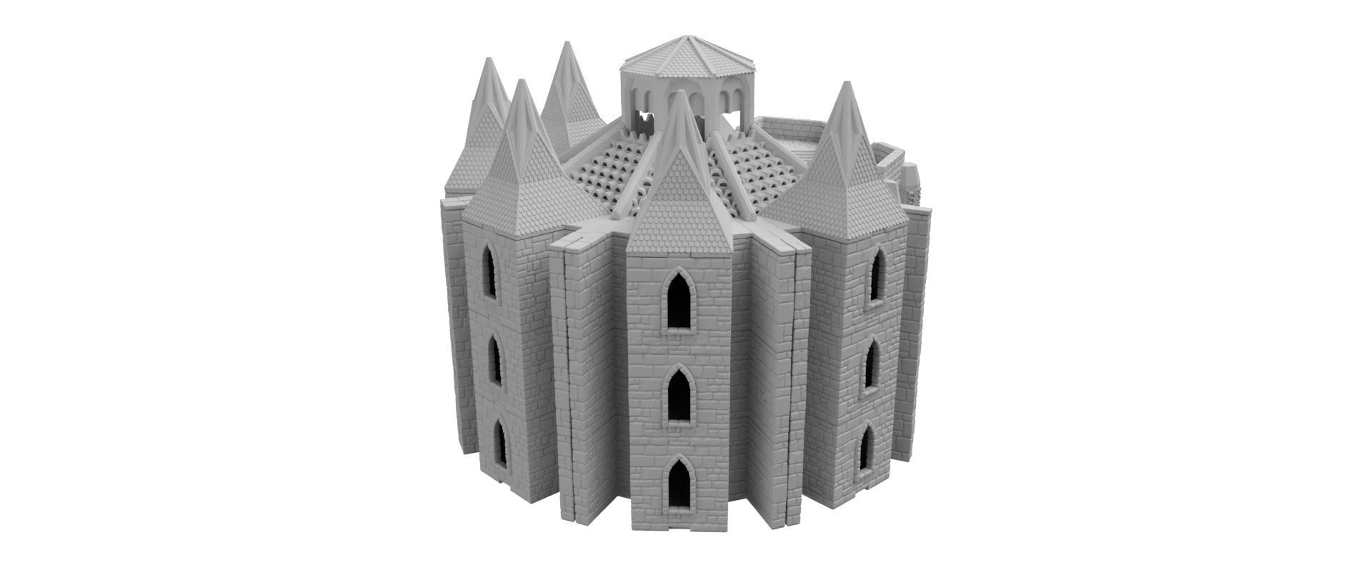 Holy Chain Monastery Modular Scenery 3D print model_2