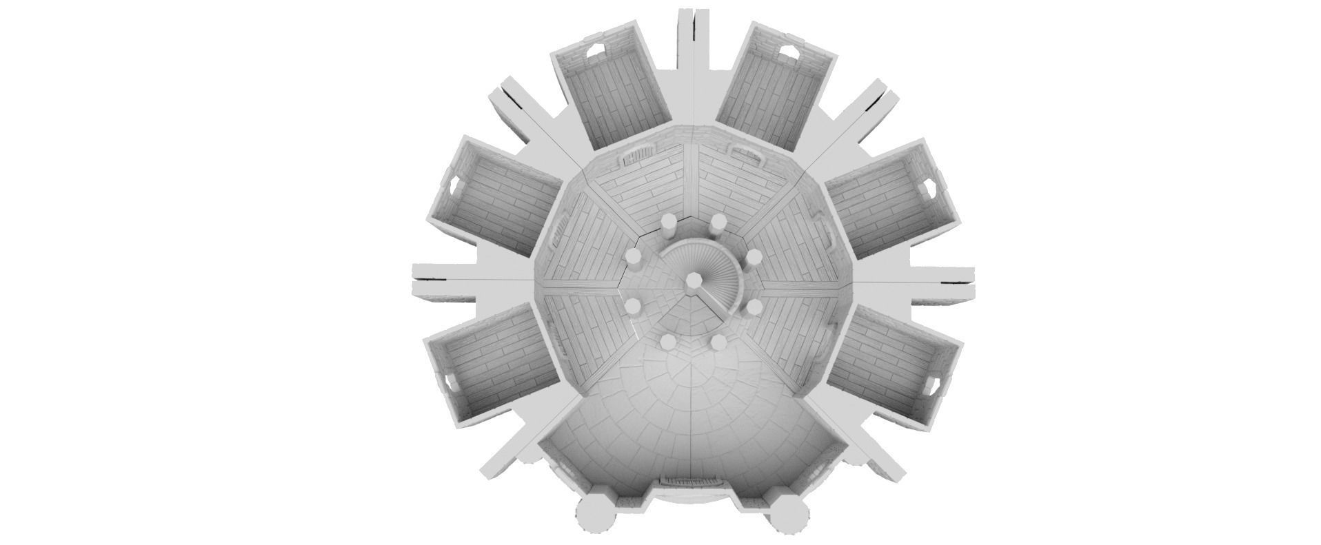 Holy Chain Monastery Modular Scenery 3D print model_6