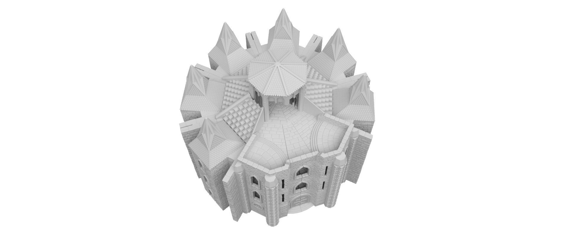 Holy Chain Monastery Modular Scenery 3D print model_1