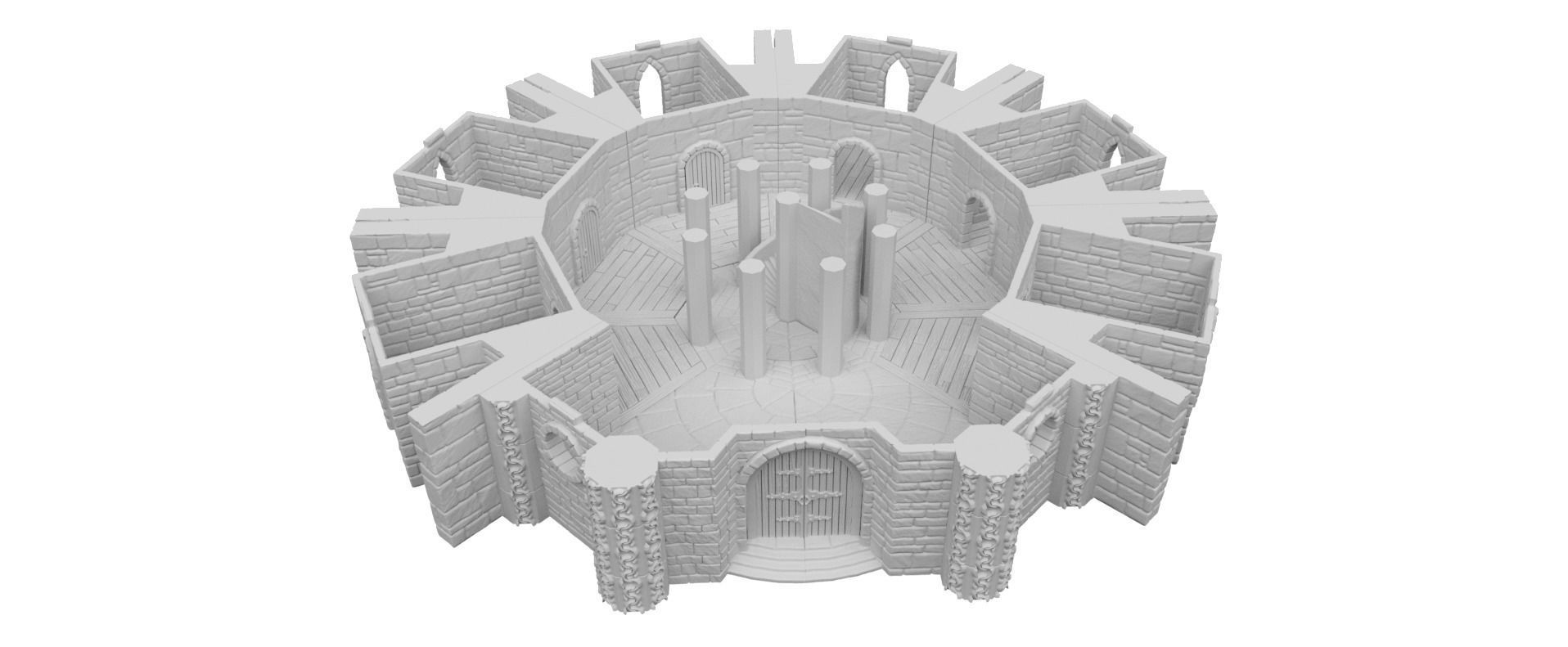 Holy Chain Monastery Modular Scenery 3D print model_5