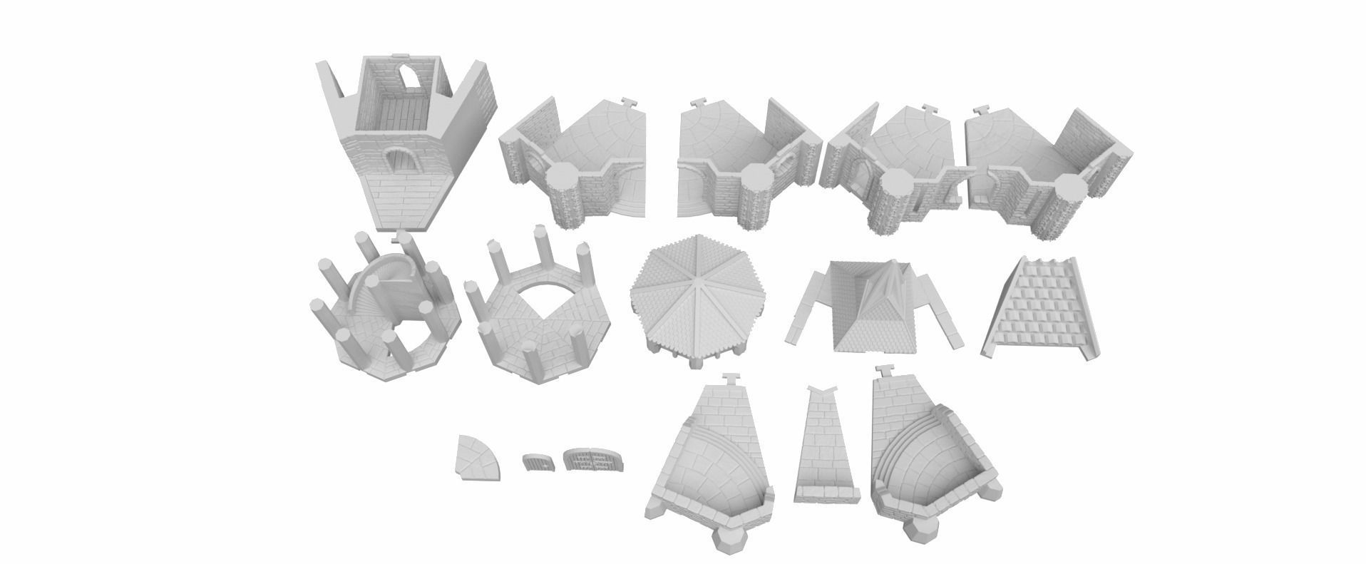 Holy Chain Monastery Modular Scenery 3D print model_8