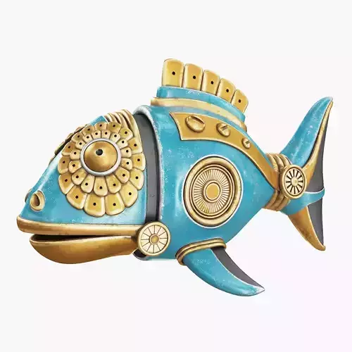 Steampunk Fish Figurine