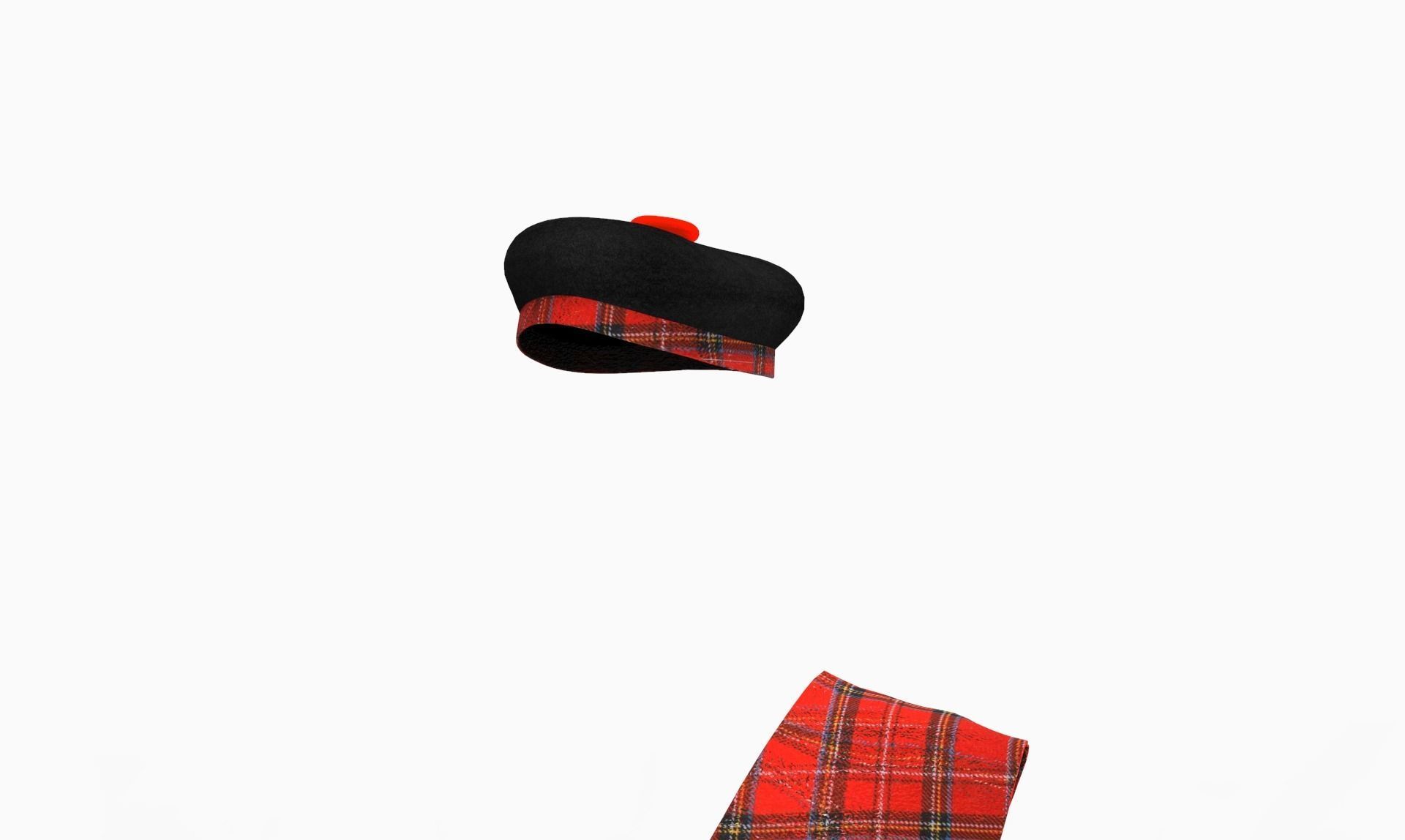 Scottish traditional Kilt Marvelous Designer 3D model_3