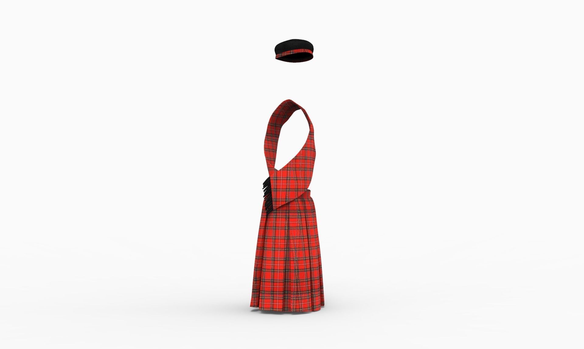 Scottish traditional Kilt Marvelous Designer 3D model_2