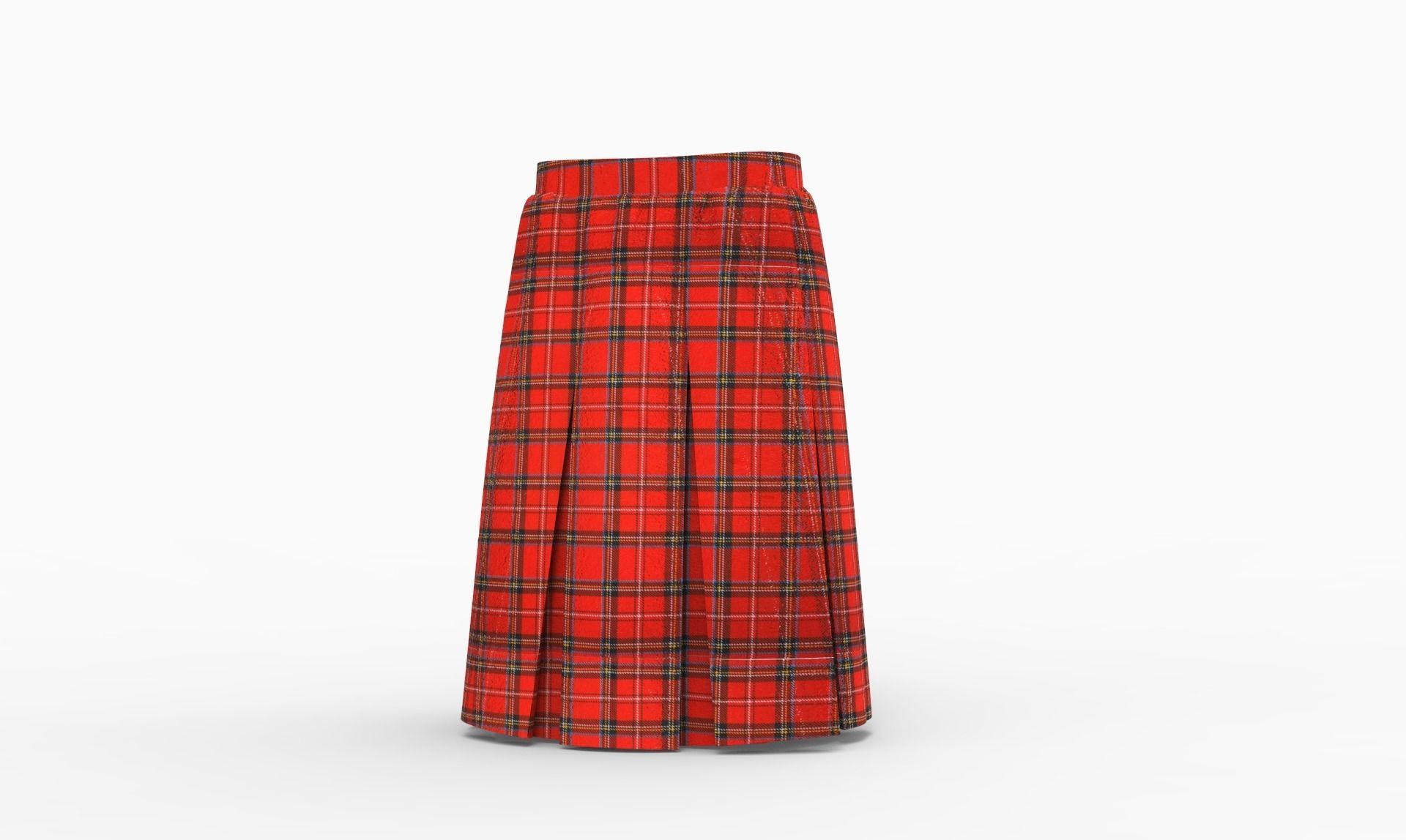Scottish traditional Kilt Marvelous Designer 3D model_4